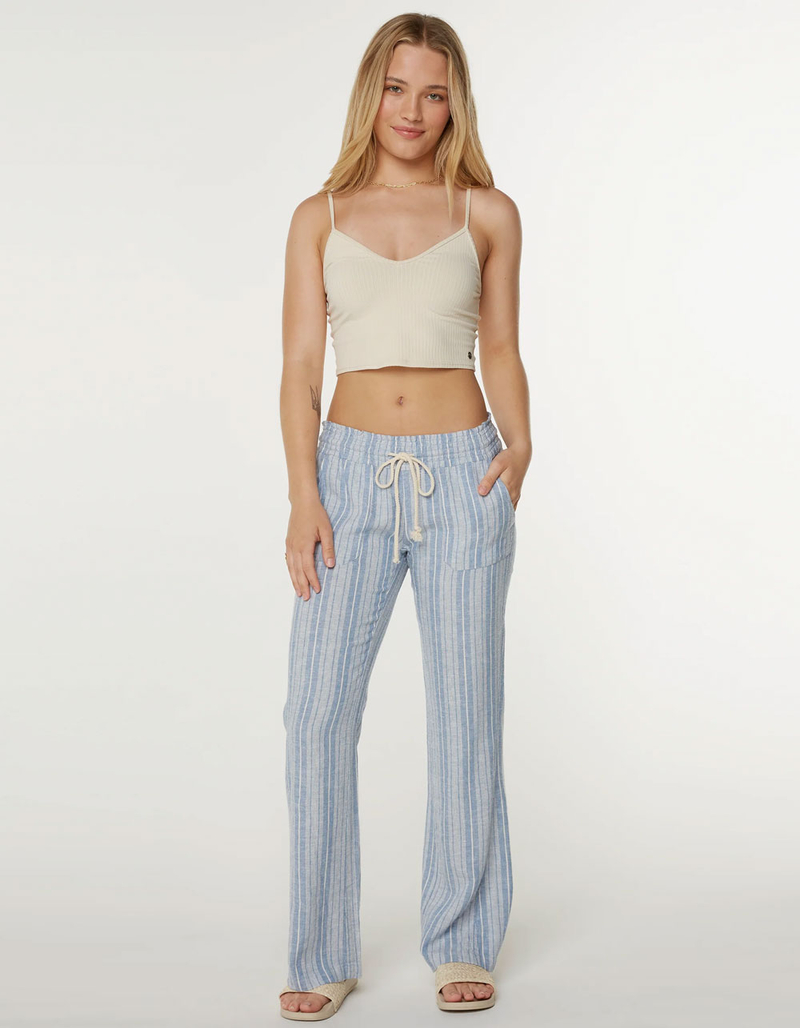 ROXY Oceanside Stripe Womens Flared Beach Pants image number 0