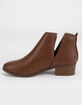 SODA Chop Out Low Womens Cognac Booties image number 3