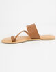 WILD DIVA Toe Ring Tan Womens Sandals image number 4