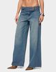 EDIKTED Double Buckle Low Rise Jeans image number 2
