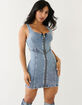 TRUE RELIGION Faded Terry Zip Womens Mini Dress image number 1