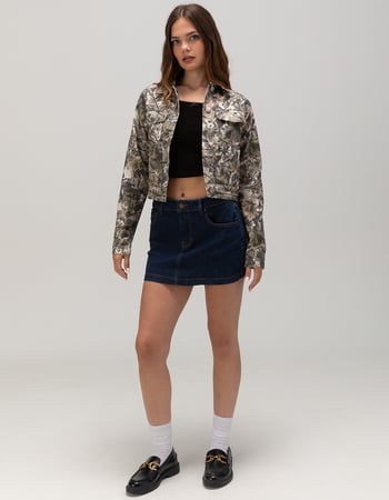 RSQ Womens Camo Trucker Jacket Alternative Image
