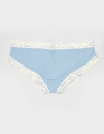 FULL TILT Rib Lace Trim Cheeky Panties Alternative Image