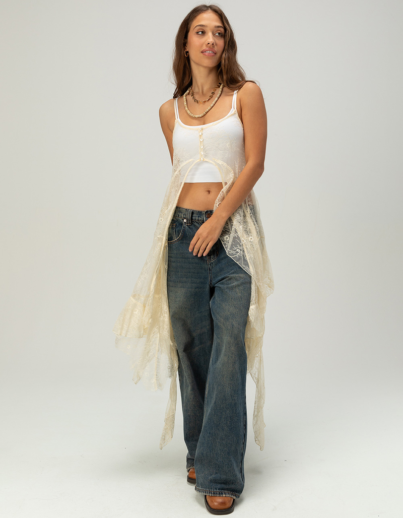 WEST OF MELROSE Womens Lace Duster image number 0