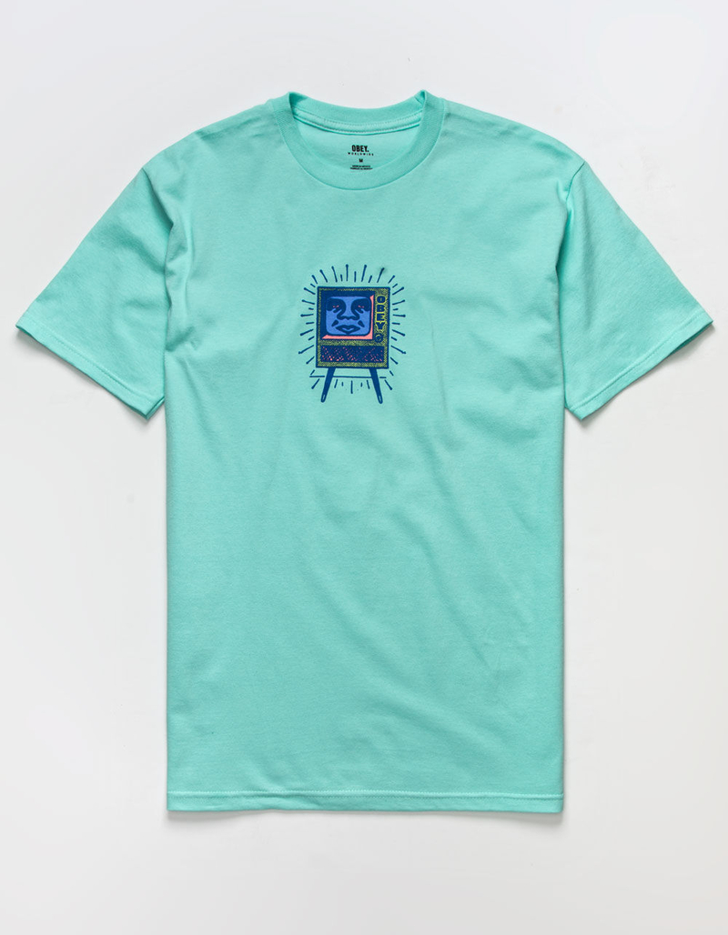 OBEY Obey Watching Mens Mint Tee image number 0