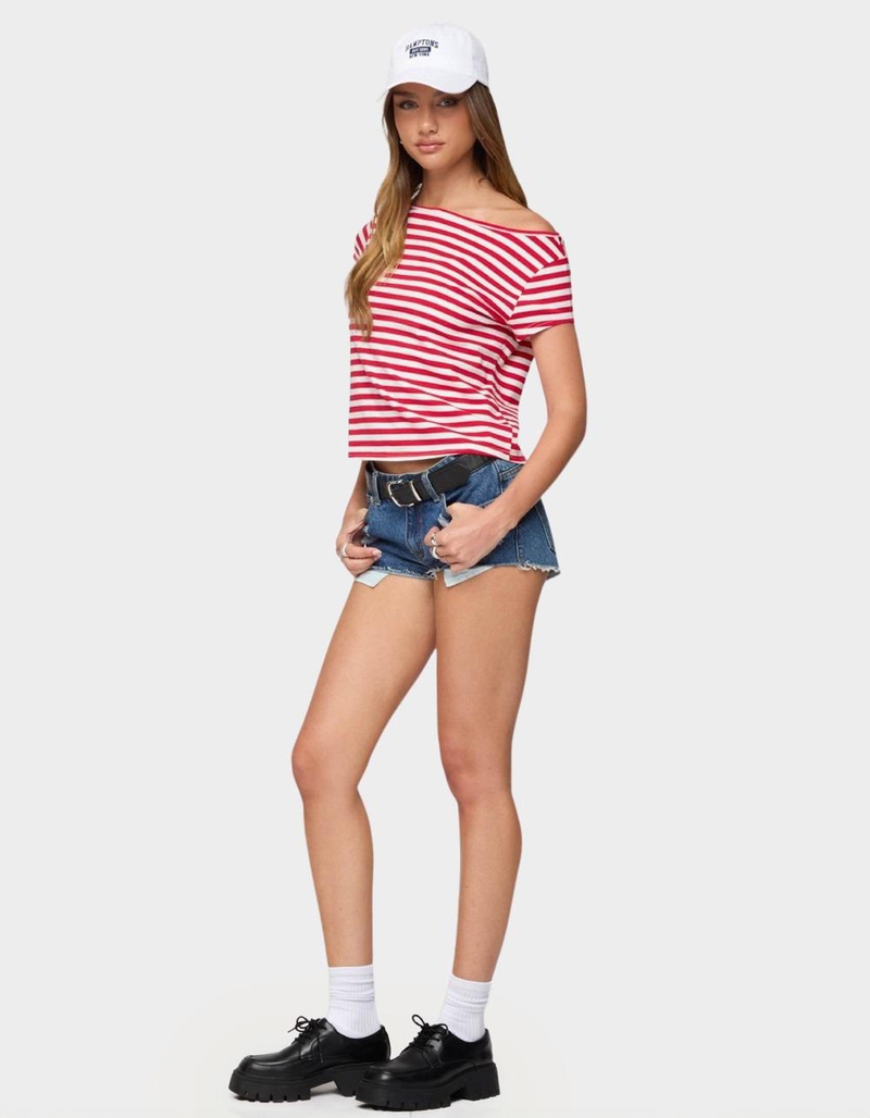 EDIKTED Aretha Striped Off Shoulder Top image number 3