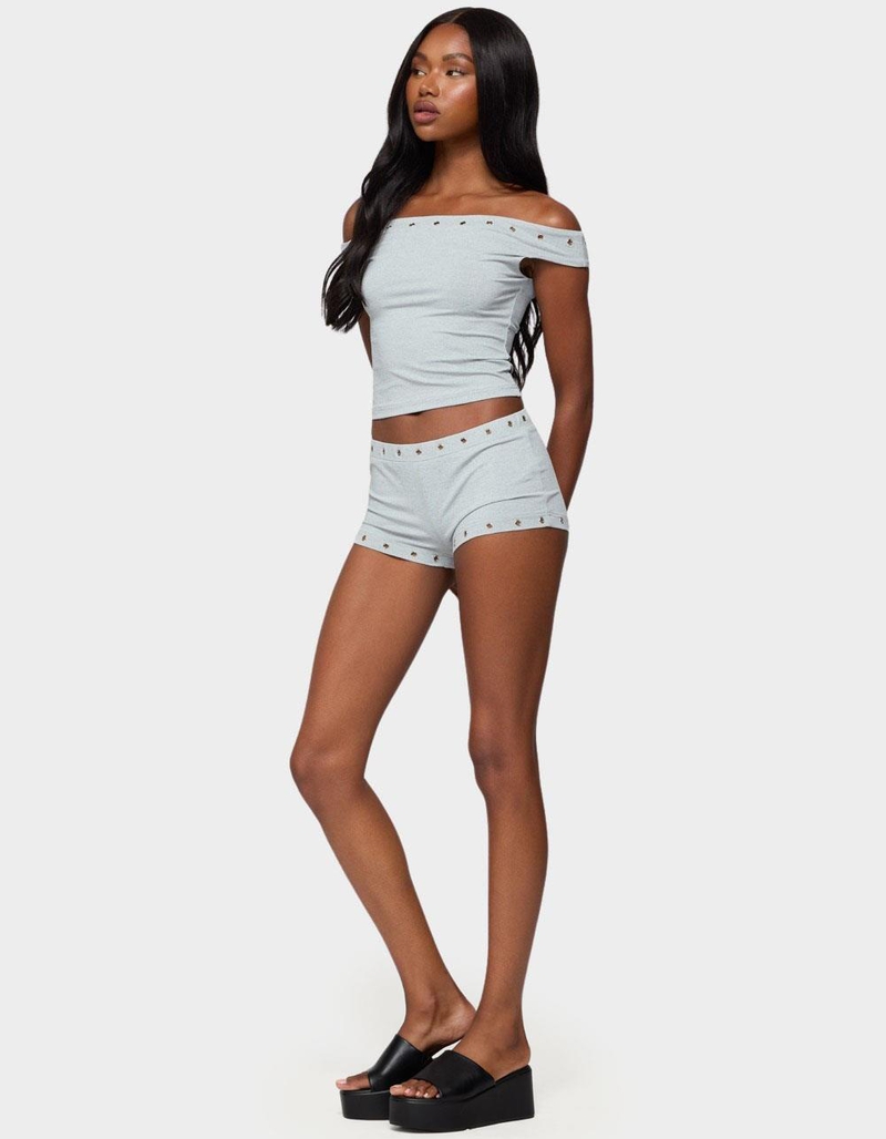 EDIKTED Neriah Grommet Off Shoulder Top image number 3