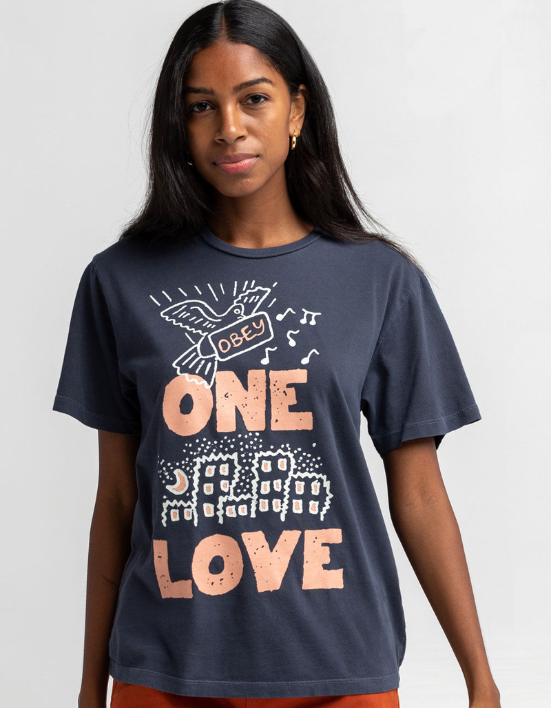 OBEY One Love Womens Oversized Tee image number 0
