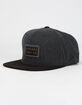 RIP CURL North Black Mens Snapback Hat image number 1