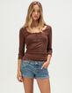 RSQ Womens Low Rise Cuffed Micro Shorts image number 1