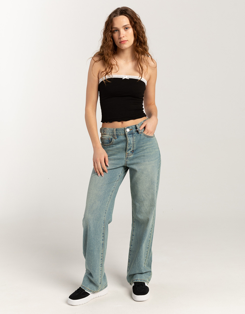RSQ Womens Lace Trim Tube Top image number 5