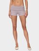 EDIKTED Kodi Striped Fold Over Shorts image number 1