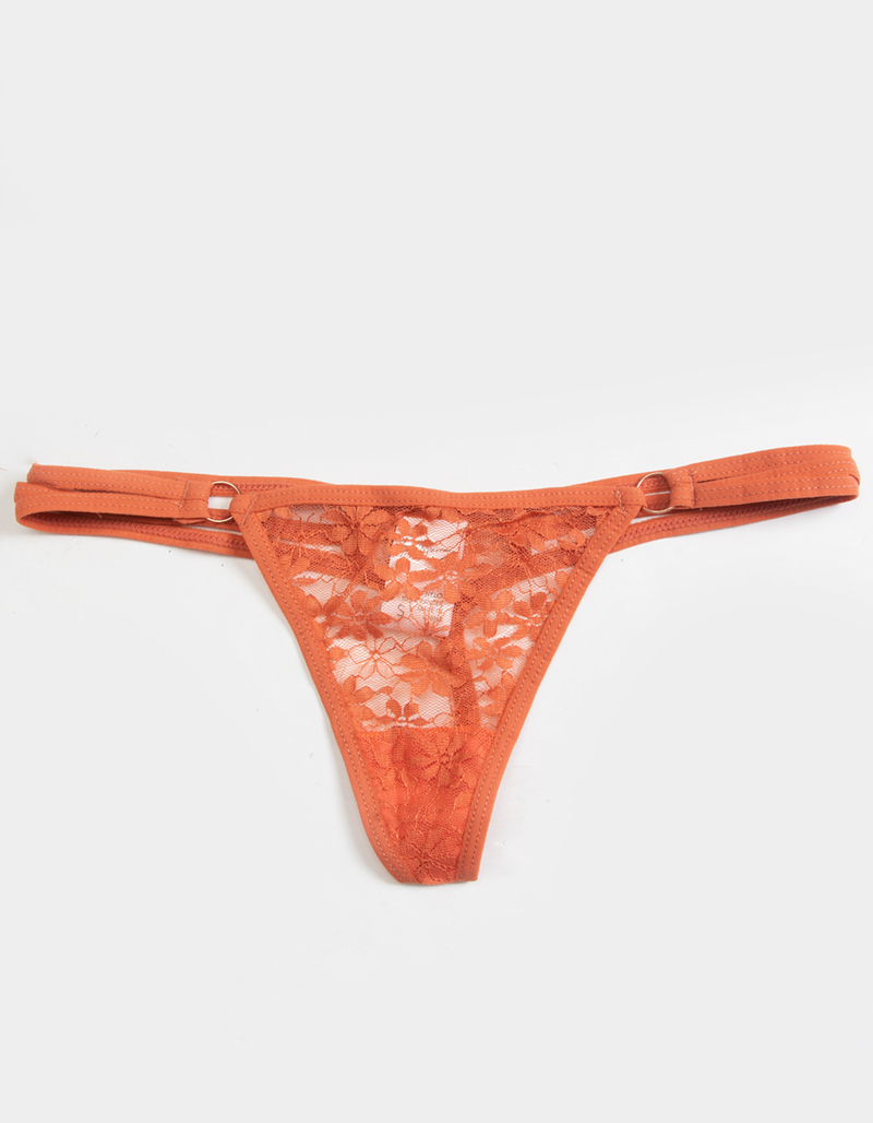 SKY & SPARROW Strappy Side Lace Thong image number 0