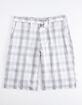 DICKIES Plaid Gray & White Mens Shorts image number 1