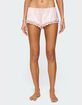 EDIKTED Clair Ruffle Lacey Satin Effect Shorts image number 1