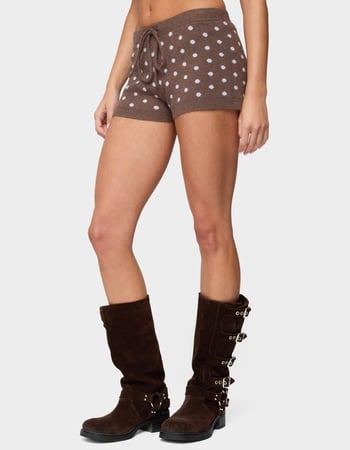 EDIKTED Kenny Polka Dot Knit Shorts Alternative Image