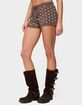 EDIKTED Kenny Polka Dot Knit Shorts image number 2