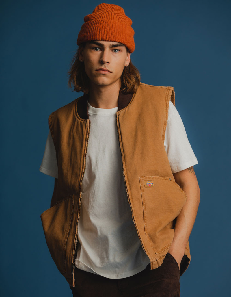 DICKIES Lined Mens Duck Vest image number 0