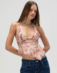 FULL TILT Mesh Hanky Womens Halter Top image number 1
