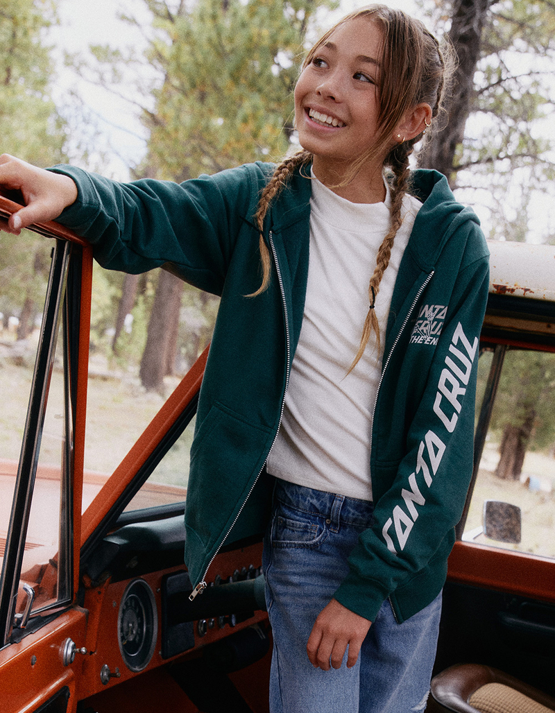 SANTA CRUZ Unwind Strip Girls Zip-Up Hoodie image number 4