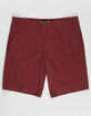 RSQ Mid Length Mens Burgundy Chino Shorts image number 1
