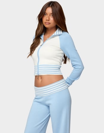 EDIKTED Clarisse Contrast Stripey Cardigan Alternative Image
