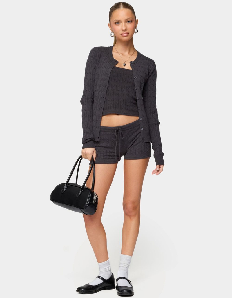 EDIKTED Nella Cable Knit Button Up Cardigan image number 4