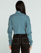 SKY AND SPARROW Womens Teal Blue Turtleneck image number 3