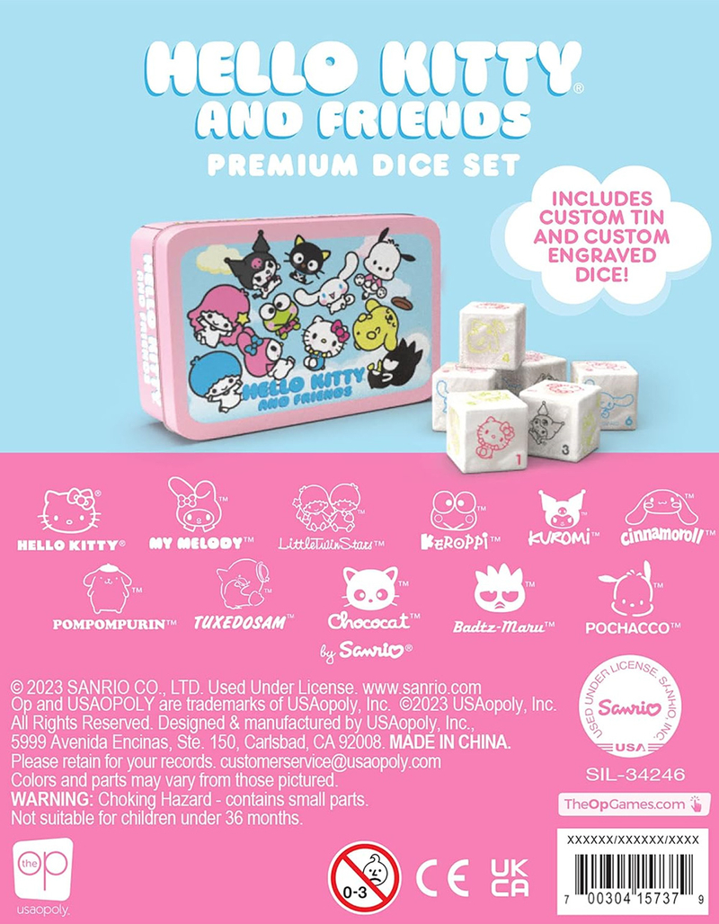 USAOPOLY Hello Kitty And Friends Premium Dice Set image number 3
