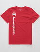 CHAMPION Vertical Script Red Boys T-Shirt image number 1