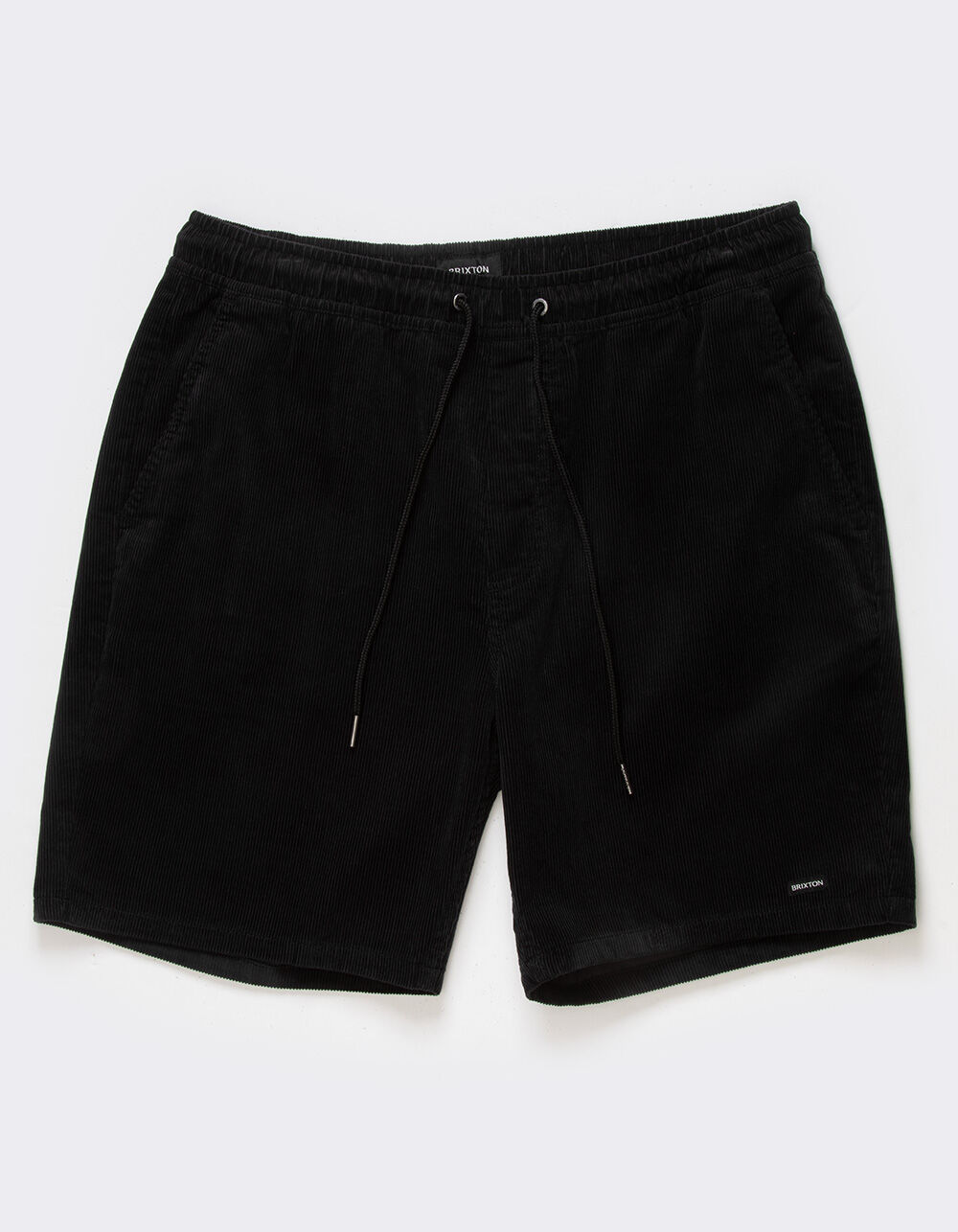BRIXTON Leon Mens Elastic Waist Corduroy Shorts - BLACK | Tillys