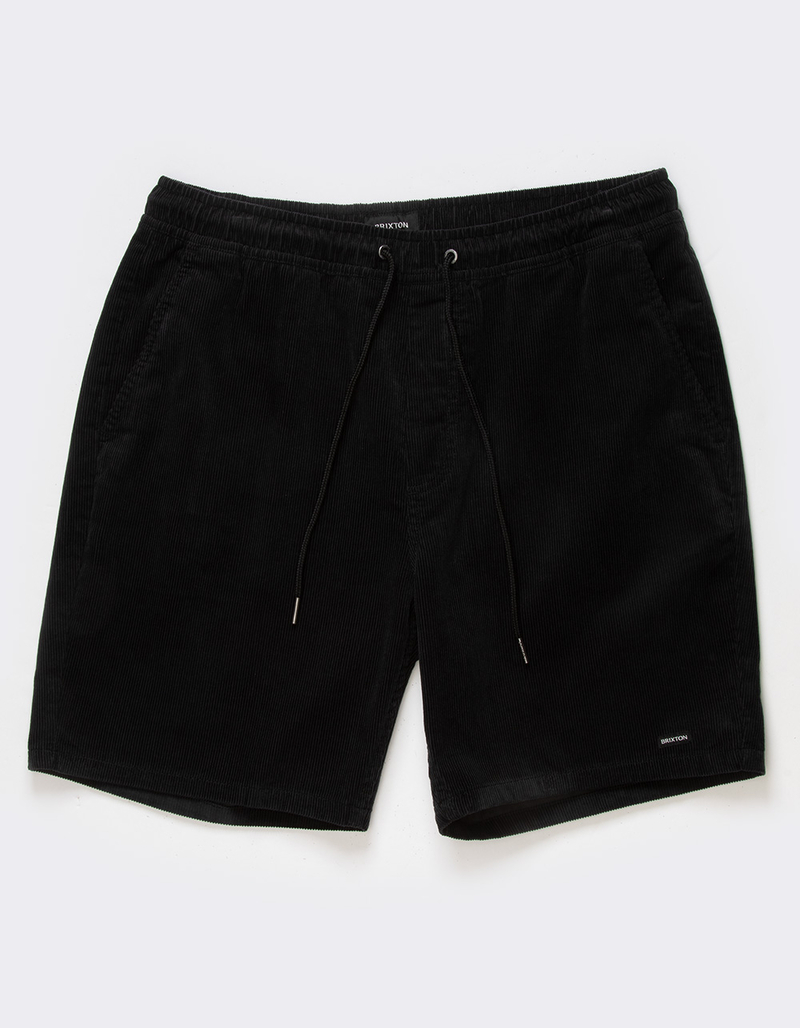 BRIXTON Leon Mens Elastic Waist Corduroy Shorts image number 1