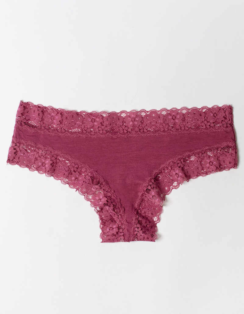 FULL TILT Lace Trim Purple Boyshorts image number 0