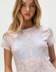 RSQ Womens 92 Camo Leaf Baby Tee image number 5