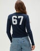 RSQ Womens 67 Dot Long Sleeve Baby Tee image number 2