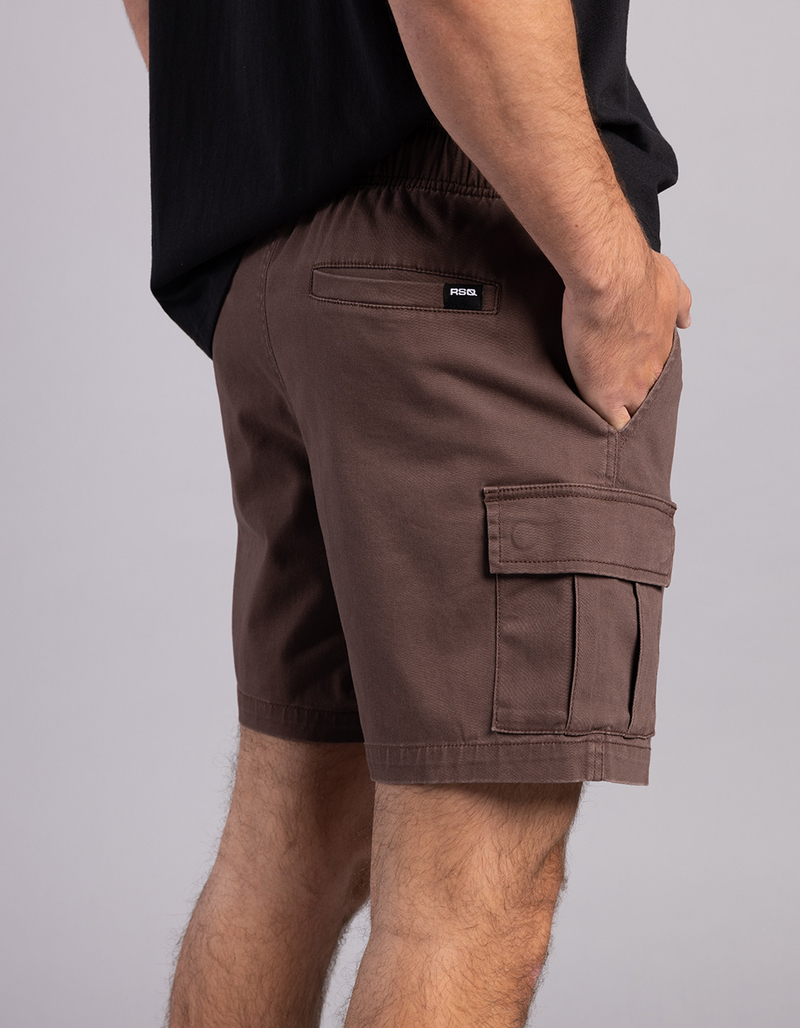 RSQ Mens Cargo Twill Pull On Shorts image number 6
