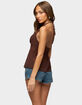 EDIKTED Lani Sequin Bead Chiffon Halter Top image number 3