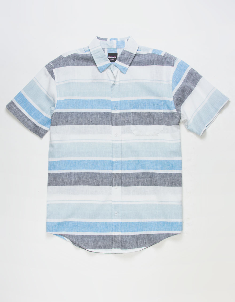 RSQ Mens Multi Stripe Button Up Shirt image number 1