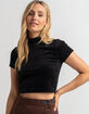 RSQ Mock Neck Velvet Womens Tee image number 1