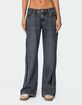 EDIKTED Contrast Panel Low Rise Jeans image number 1