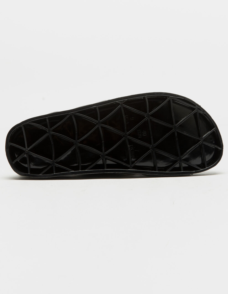 QUPID Crisscross Jelly Womens Black Slide Sandals image number 2