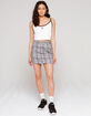 KNOW ONE CARES Plaid Houndstooth Skirt image number 1