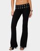 EDIKTED Nairobi Grommet Foldover Flared Leggings image number 2