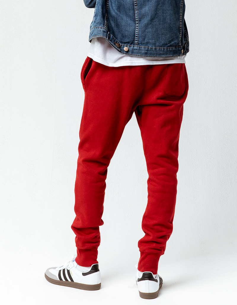 CHAMPION Reverse Weave Red Mens Jogger Pants image number 2