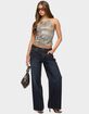 EDIKTED Spiral Studded Low Rise Baggy Jeans image number 5
