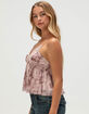 FULL TILT Butterfly Womens Mesh Babydoll Top image number 3