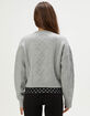 RSQ Womens Crop Cable Sweater image number 4