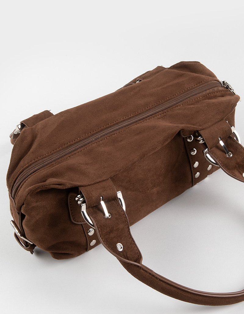 Studded Faux Suede Shoulder Bag  image number 5