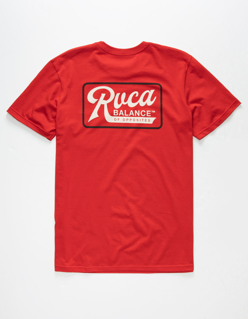RVCA Mustang Mens Red Pocket Tee image number 0
