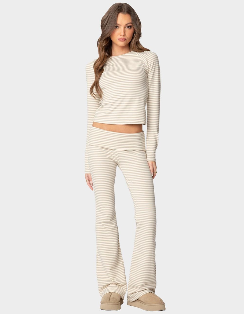 EDIKTED Kaeli Stripey Long Sleeve Tee image number 1
